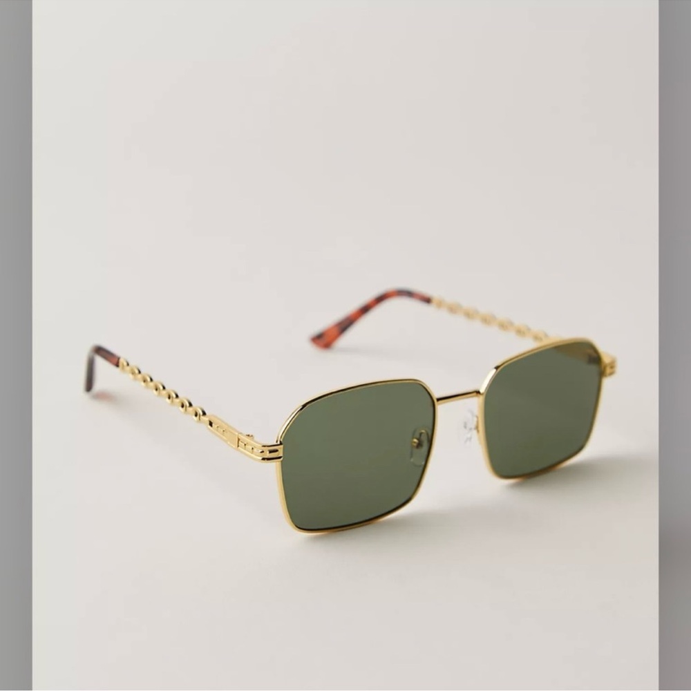 Free People Ryhthm metal rectangle sunglasses